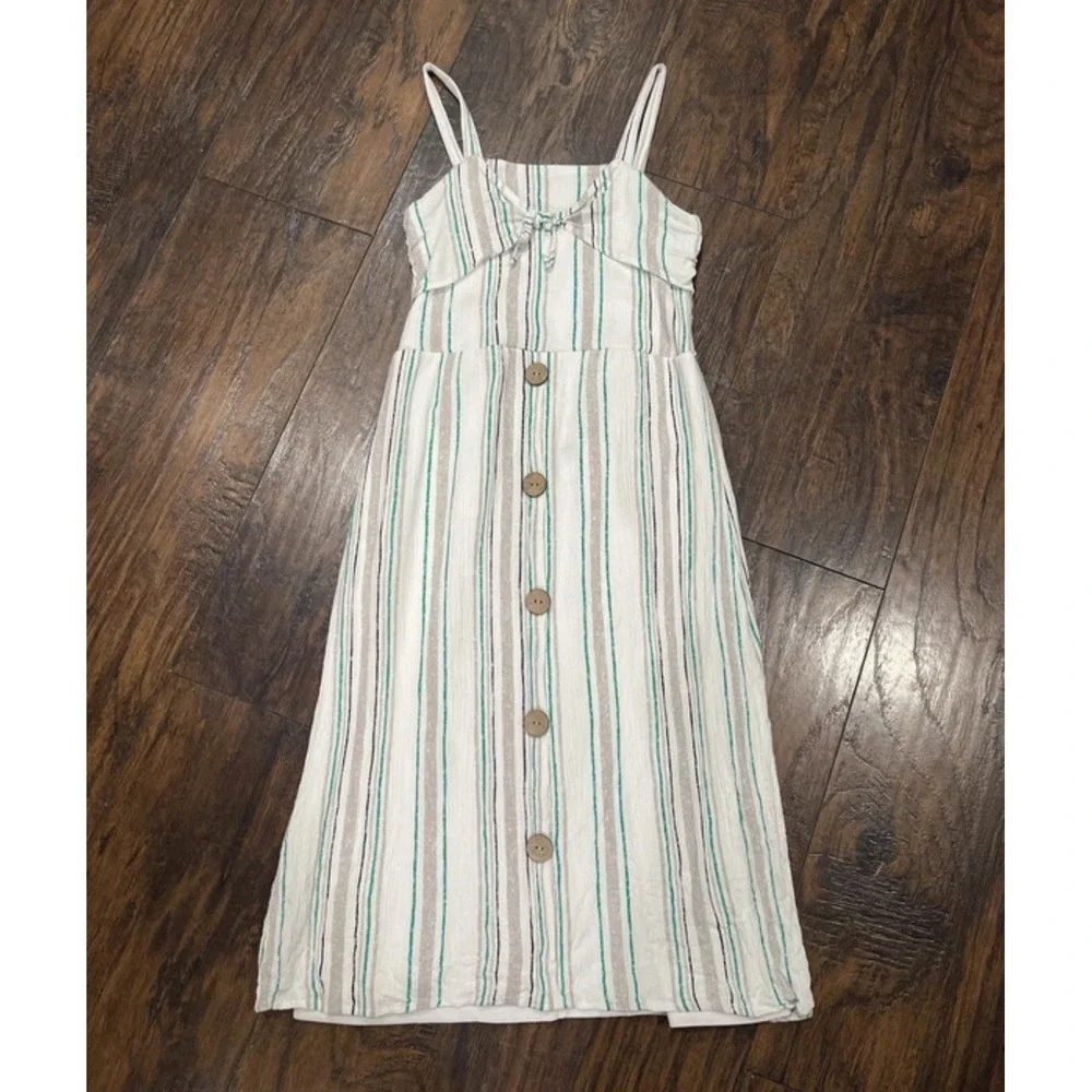 Beautees‎ Girls Size 10 Striped Spaghetti Strap Dress